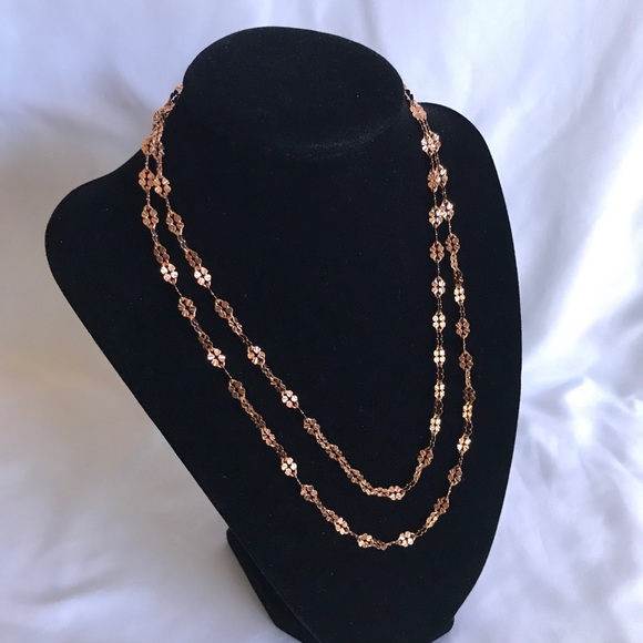 Vintage Bronze Milor Italy Rose Gold Link Necklace - Picture 15 of 16